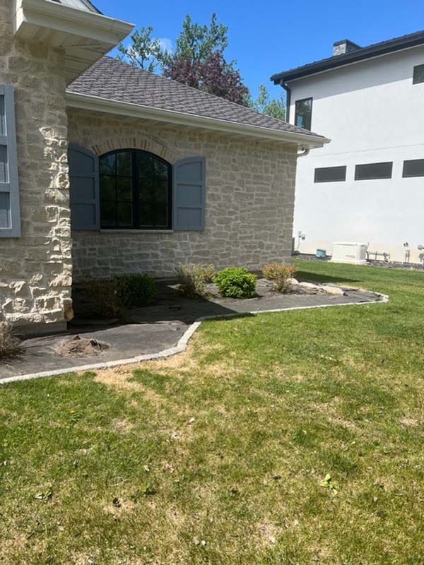 a freshly mowed lawn